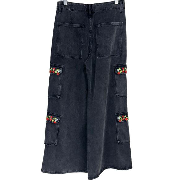 Dolls Kill x Strawberry Shortcake ‘Patched With Love’ Baggy Cargo Pants Size S - Picture 9 of 15